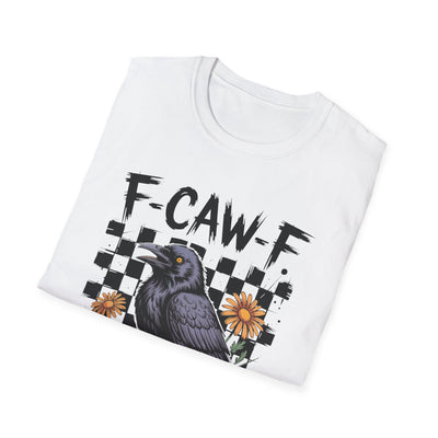 F-CAW-F Halloween Raven Graphic Tee | Spooky Fall Shirt for Halloween Lovers