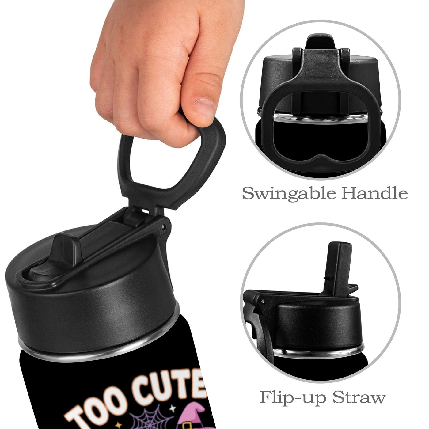 “Too Cute to Spook” Kids Halloween Tumbler