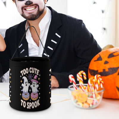 Kids Halloween Candy Bag – “Too Cute to Spook” Trick-or-Treat Tote