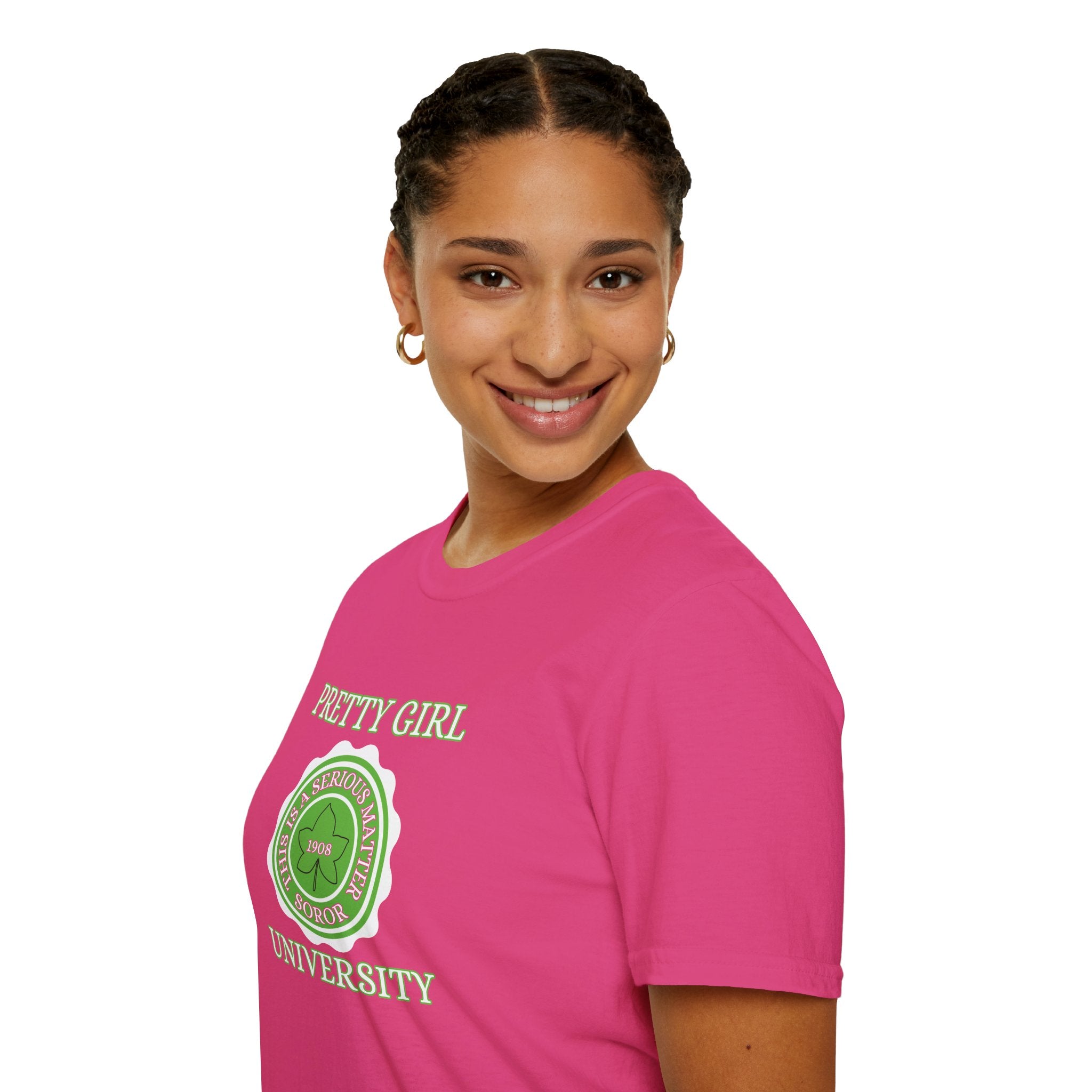 Pretty Girl University T-Shirt | Chic Sorority-Inspired Tee for Confident Women