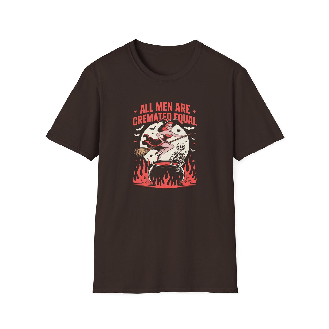 “All Men Are Cremated Equal” Funny Halloween Witch T-Shirt