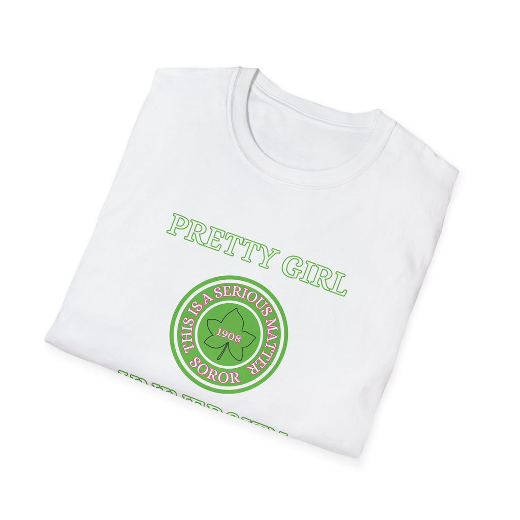 Pretty Girl University T-Shirt | Chic Sorority-Inspired Tee for Confident Women
