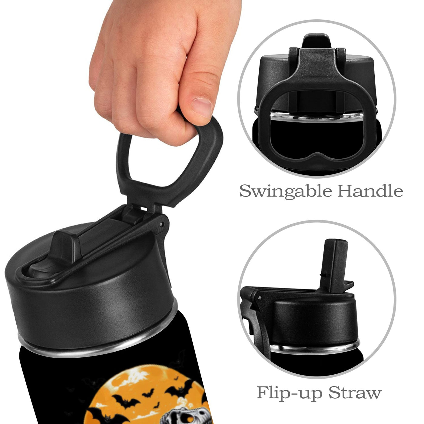Kids Halloween Dinosaur Skeleton Tumbler