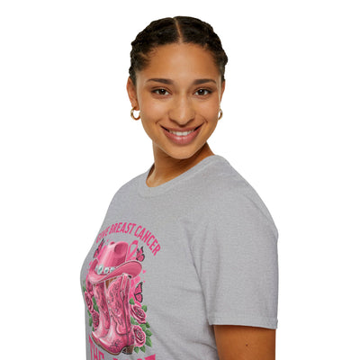 Give Breast Cancer the Boot | Pink Ribbon Floral Awareness Tee