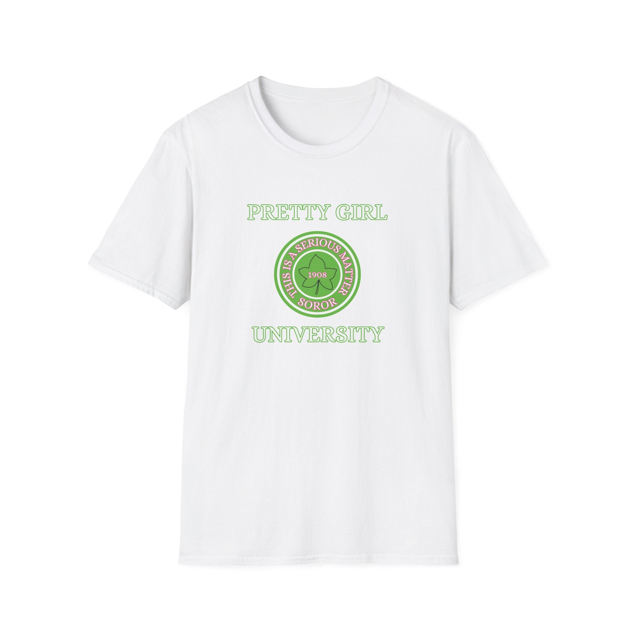 Pretty Girl University T-Shirt | Chic Sorority-Inspired Tee for Confident Women