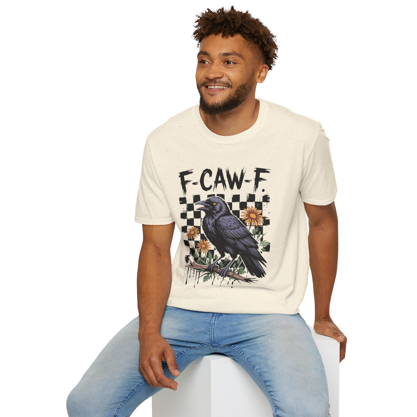 F-CAW-F Halloween Raven Graphic Tee | Spooky Fall Shirt for Halloween Lovers