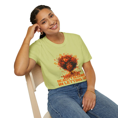 🍂 Beauty Blooms in Letting Go Fall-Inspired T-Shirt – Embrace the Season