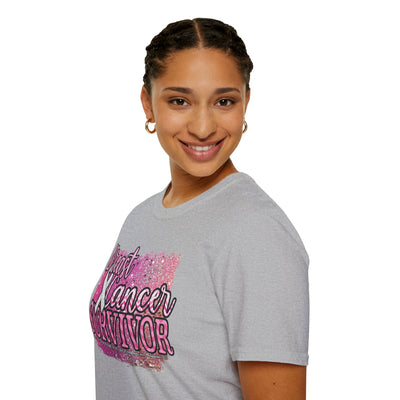 Empowered Survivor | Breast Cancer Awareness T-shirt for Women