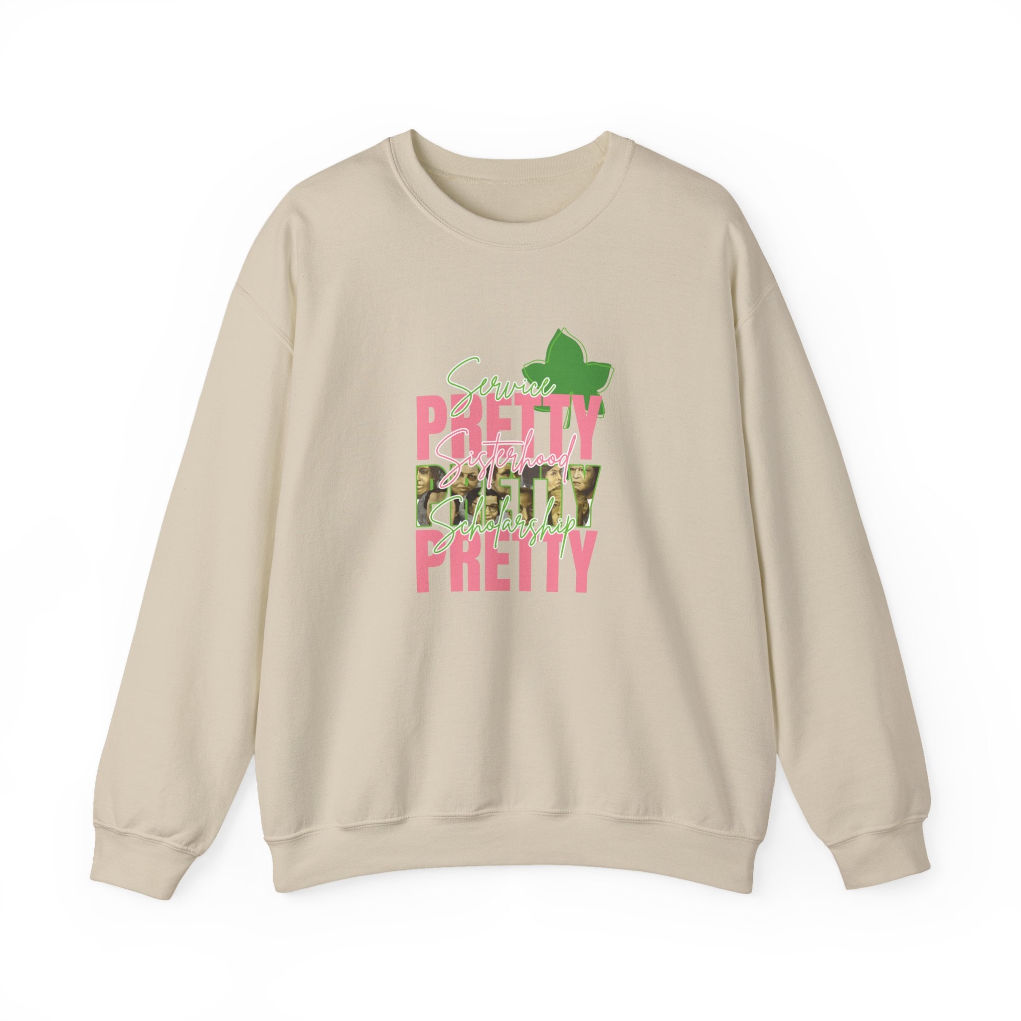 Pretty & Powerful Sorority Sweatshirt | Pink & Green Sorority Apparel