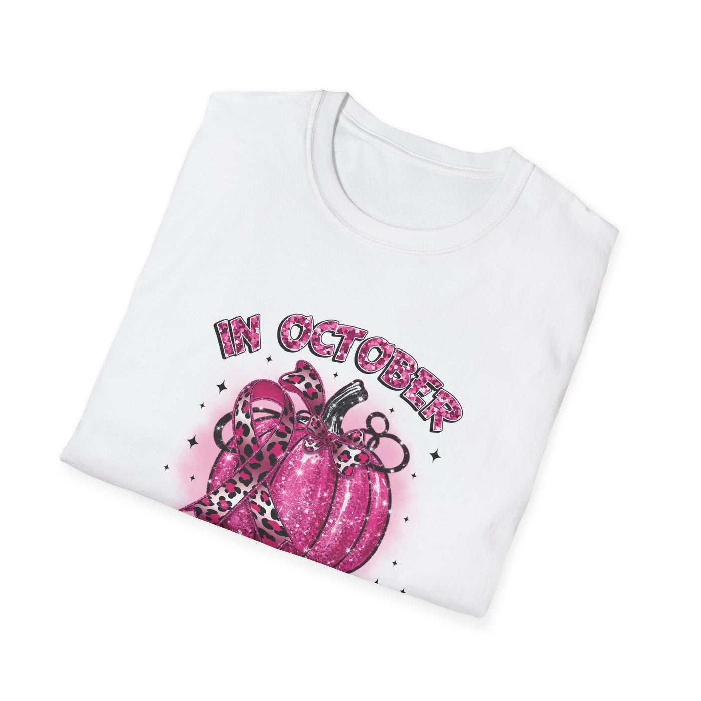In October We Wear Pink Breast Cancer Awareness T-Shirt