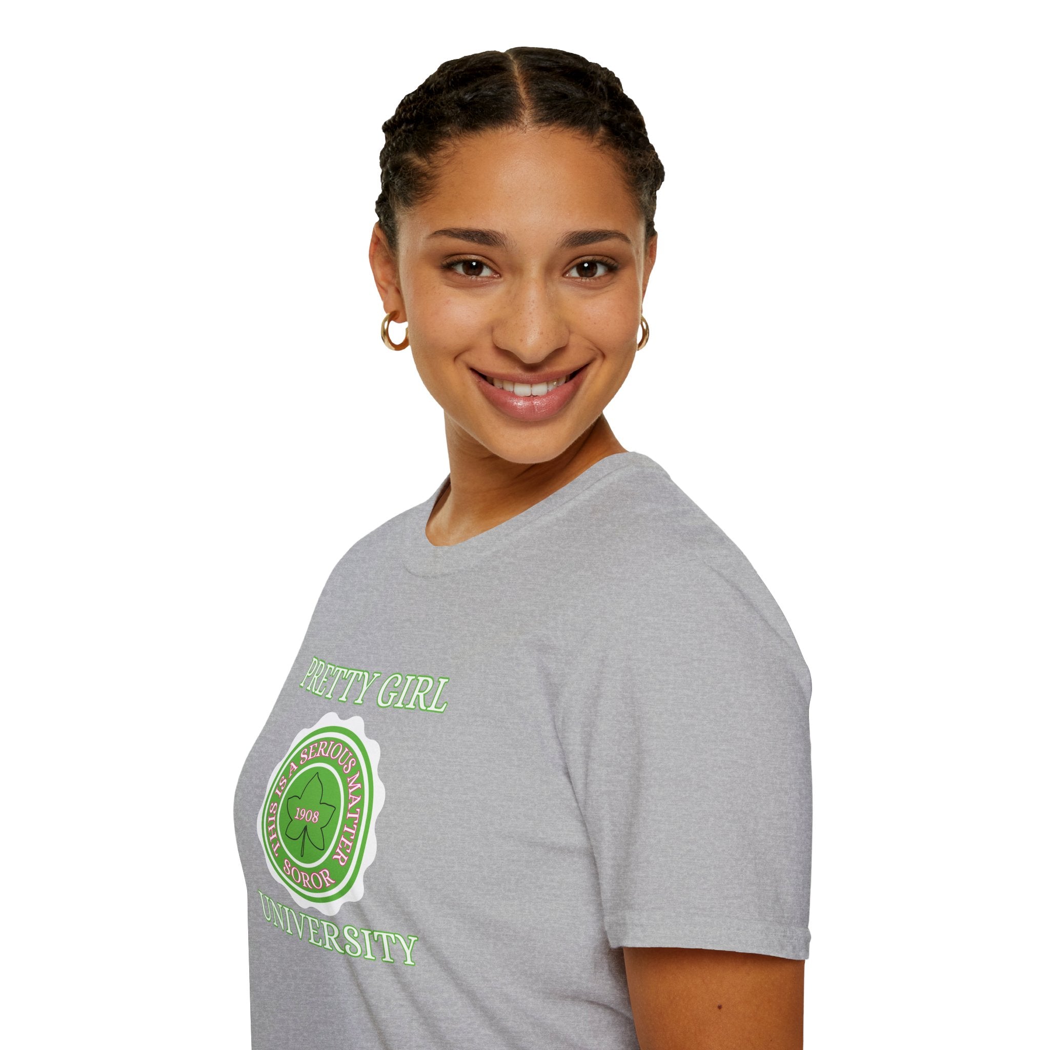 Pretty Girl University T-Shirt | Chic Sorority-Inspired Tee for Confident Women