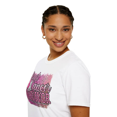 Empowered Survivor | Breast Cancer Awareness T-shirt for Women