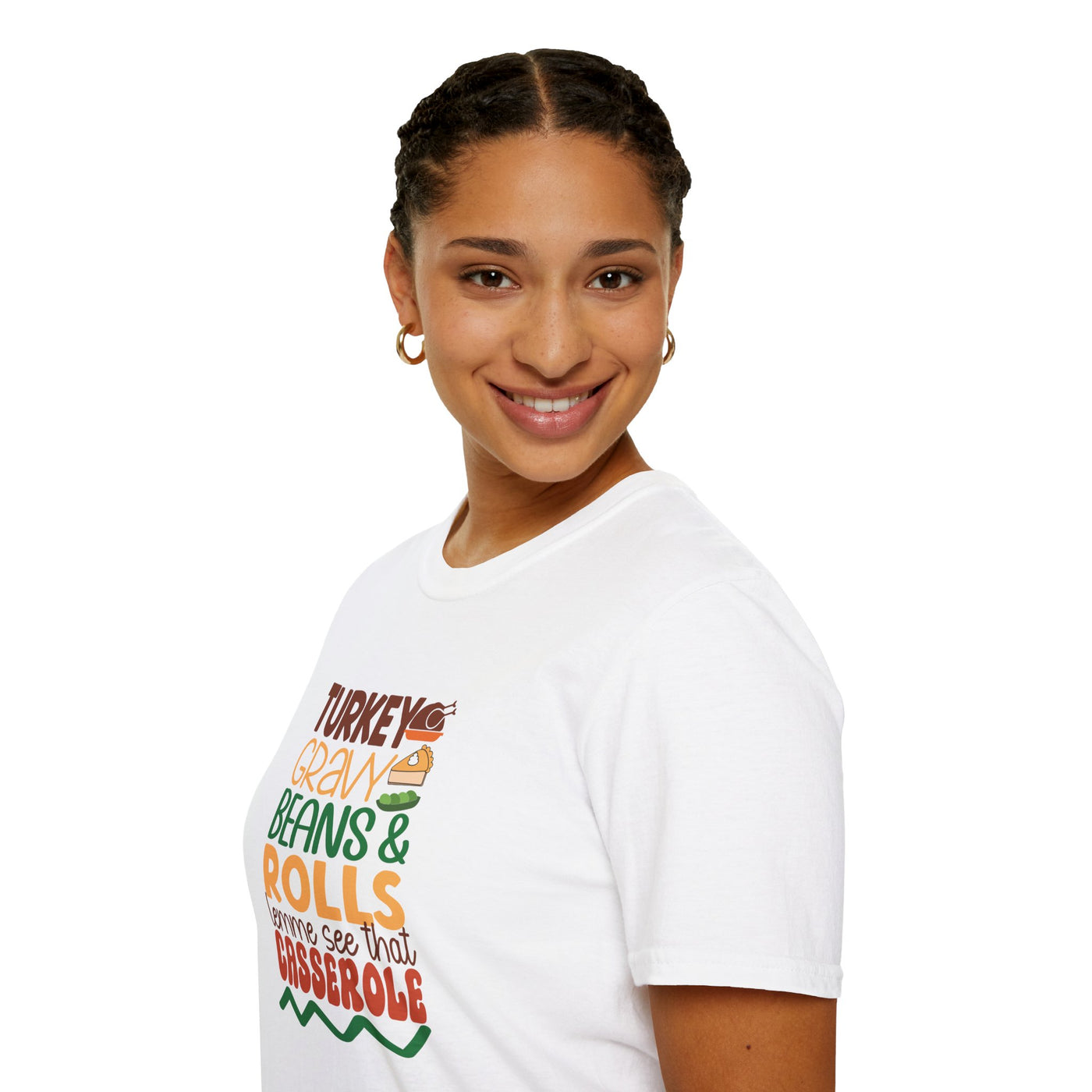 Turkey, Gravy, Beans & Rolls T-Shirt | Funny Thanksgiving Tee for Food Lovers