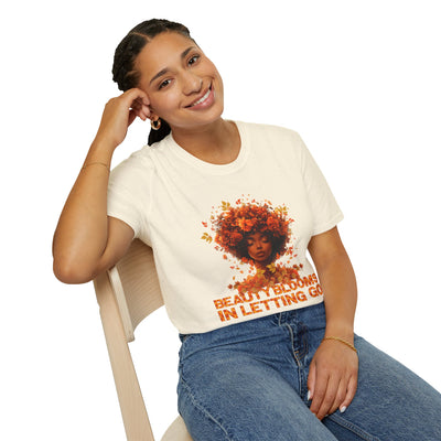 🍂 Beauty Blooms in Letting Go Fall-Inspired T-Shirt – Embrace the Season