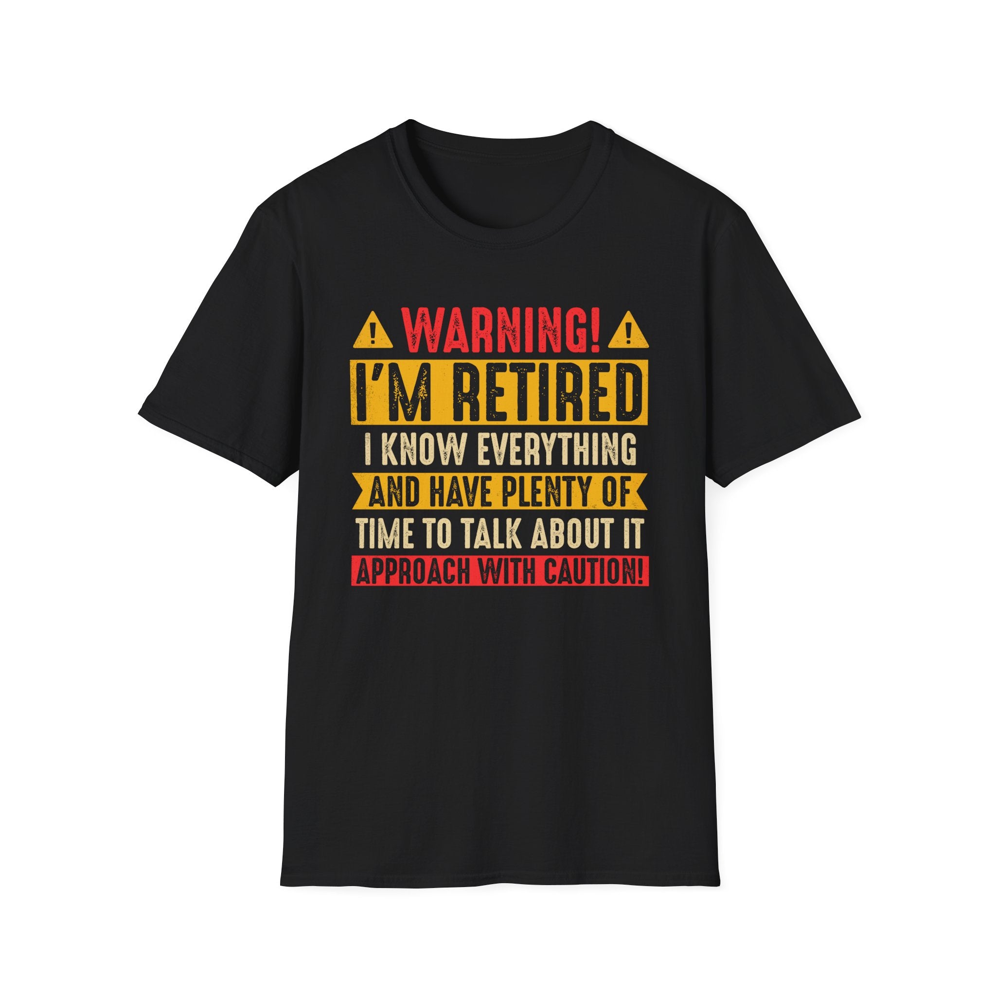 Funny Retirement T-Shirt – “Warning: I’m Retired” Unisex Tee | Retirement Gift for Him or Her
