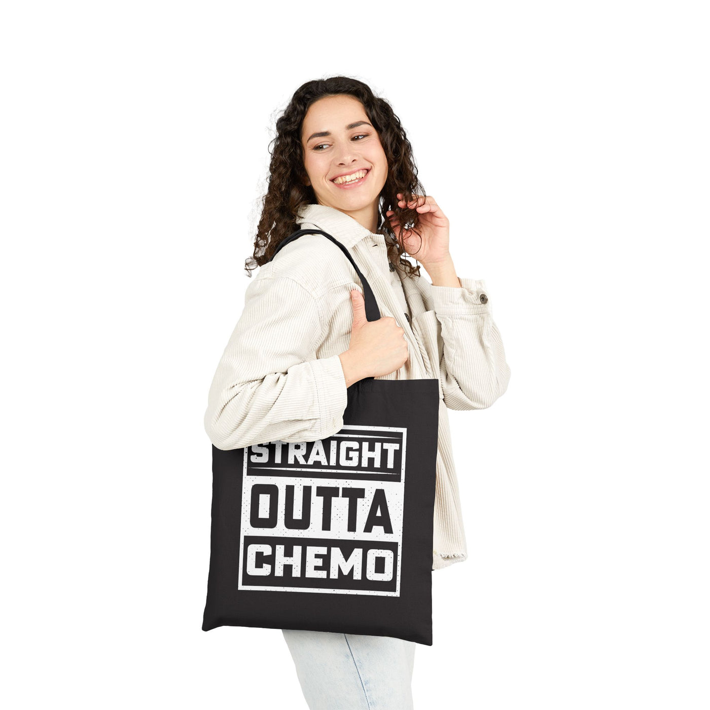 “Straight Outta Chemo” Tote Bag | Bold Cancer Survivor Gift & Inspirational Awareness Accessory