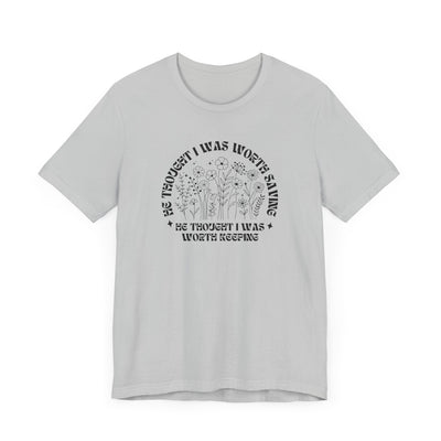 “He Thought I Was Worth Saving” Christian Faith T-Shirt – Inspirational Gospel Apparel