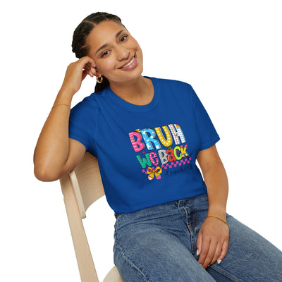 “BRUH, We Back – Teachers” Tee – Funny & Trendy Back-to-School Shirt for Educators 🍎✏️
