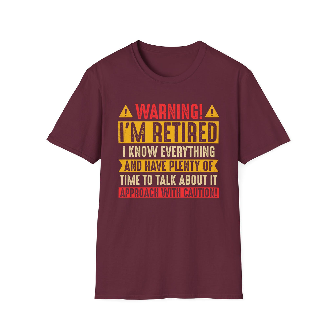 Funny Retirement T-Shirt – “Warning: I’m Retired” Unisex Tee | Retirement Gift for Him or Her