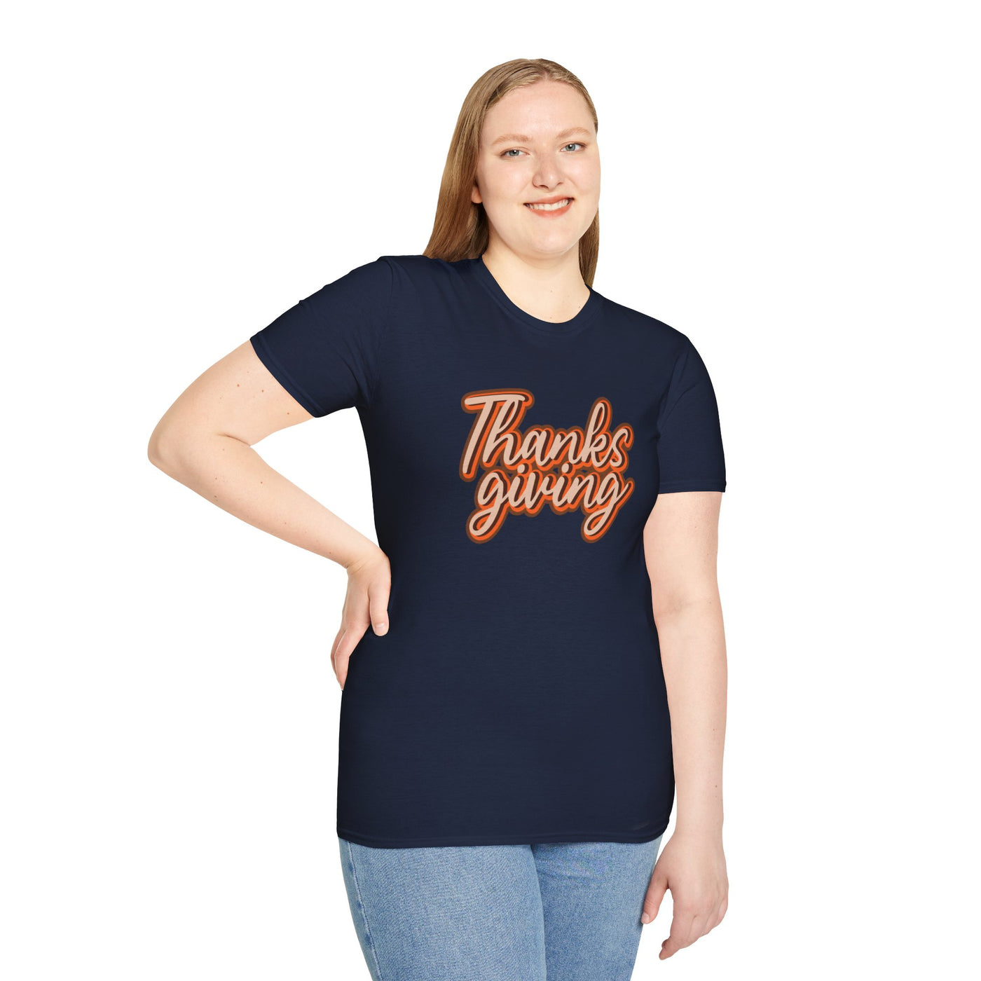 Thanksgiving Unisex Softstyle T-Shirt, Fall Festive Tee, Family Gathering Shirt, Autumn Celebration Apparel, Gratitude Gift