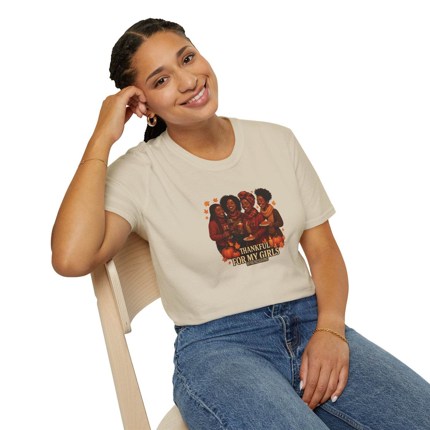 Thankful For My Girls T-Shirt | Friendsgiving & Thanksgiving Celebration Tee
