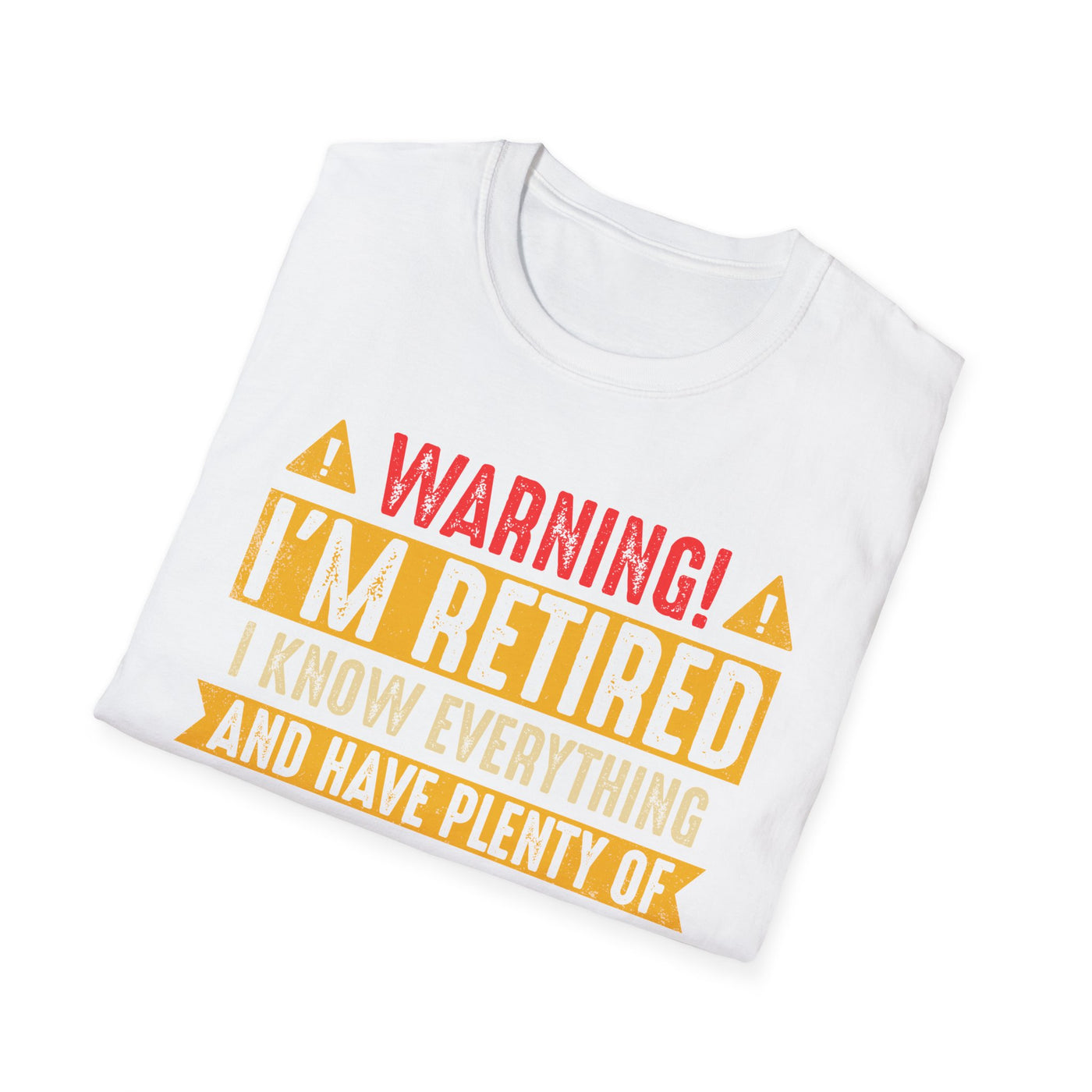 Funny Retirement T-Shirt – “Warning: I’m Retired” Unisex Tee | Retirement Gift for Him or Her