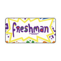 Colorful desk mat featuring the word 'Freshman' in bold letters, designed for personalization and a fun aesthetic.