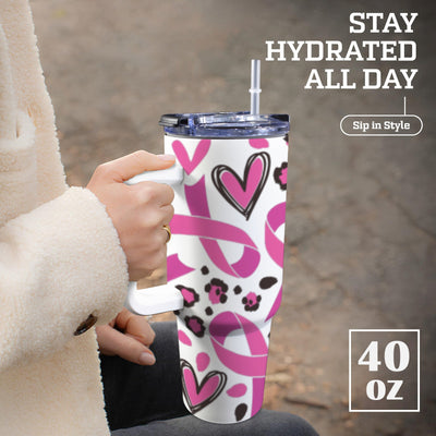 Breast Cancer Awareness Pink Ribbon Tumbler