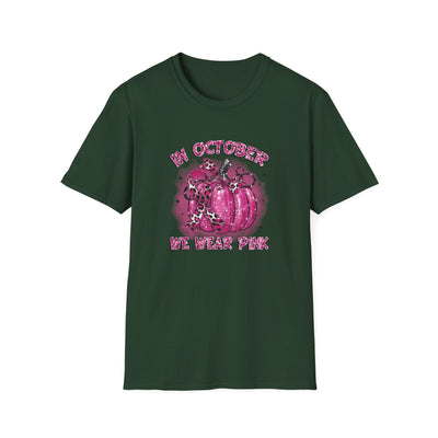 In October We Wear Pink Breast Cancer Awareness T-Shirt
