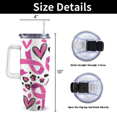 Breast Cancer Awareness Pink Ribbon Tumbler