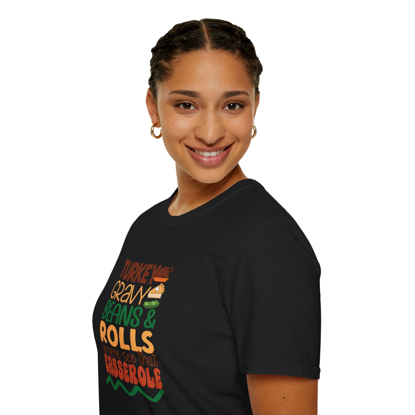 Turkey, Gravy, Beans & Rolls T-Shirt | Funny Thanksgiving Tee for Food Lovers