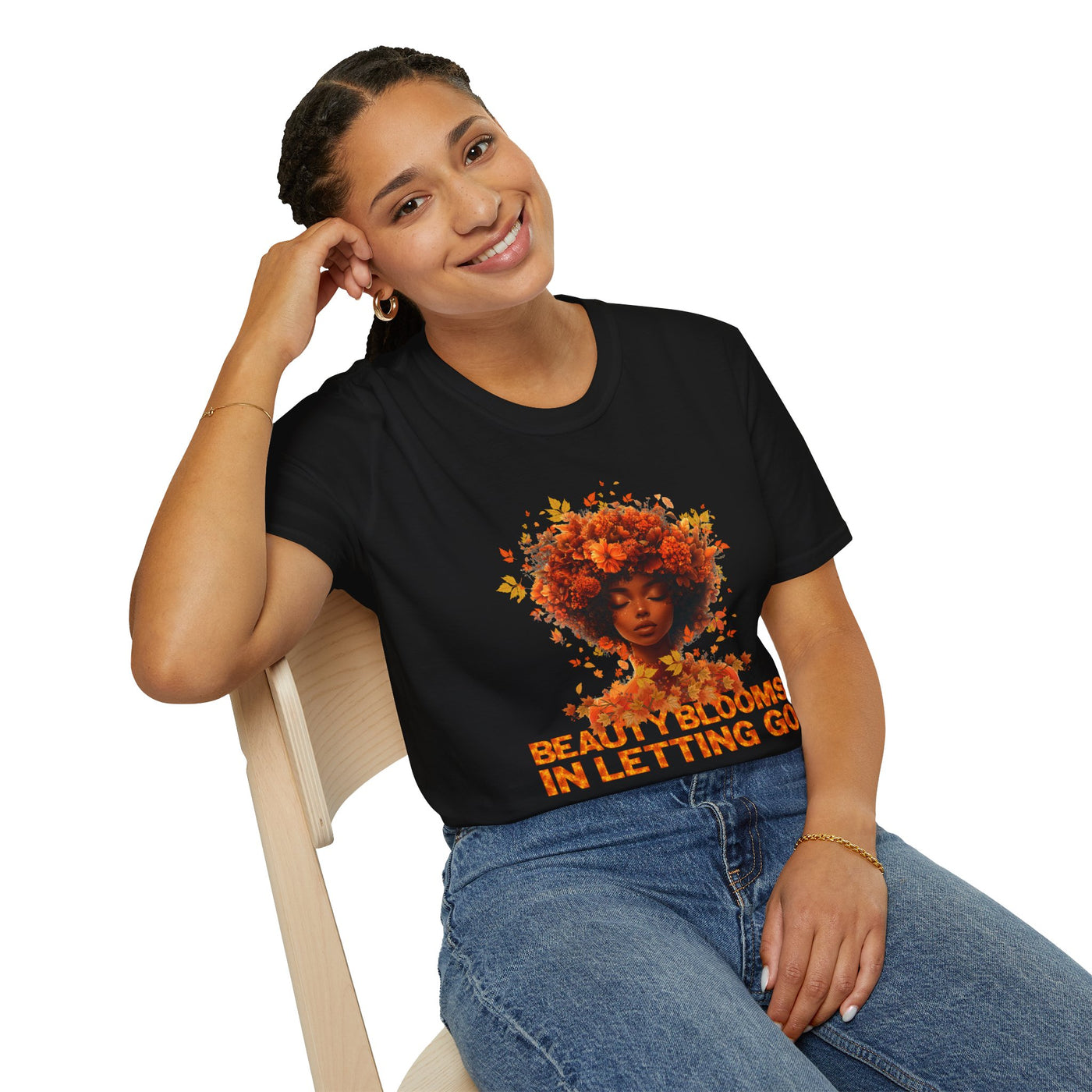🍂 Beauty Blooms in Letting Go Fall-Inspired T-Shirt – Embrace the Season