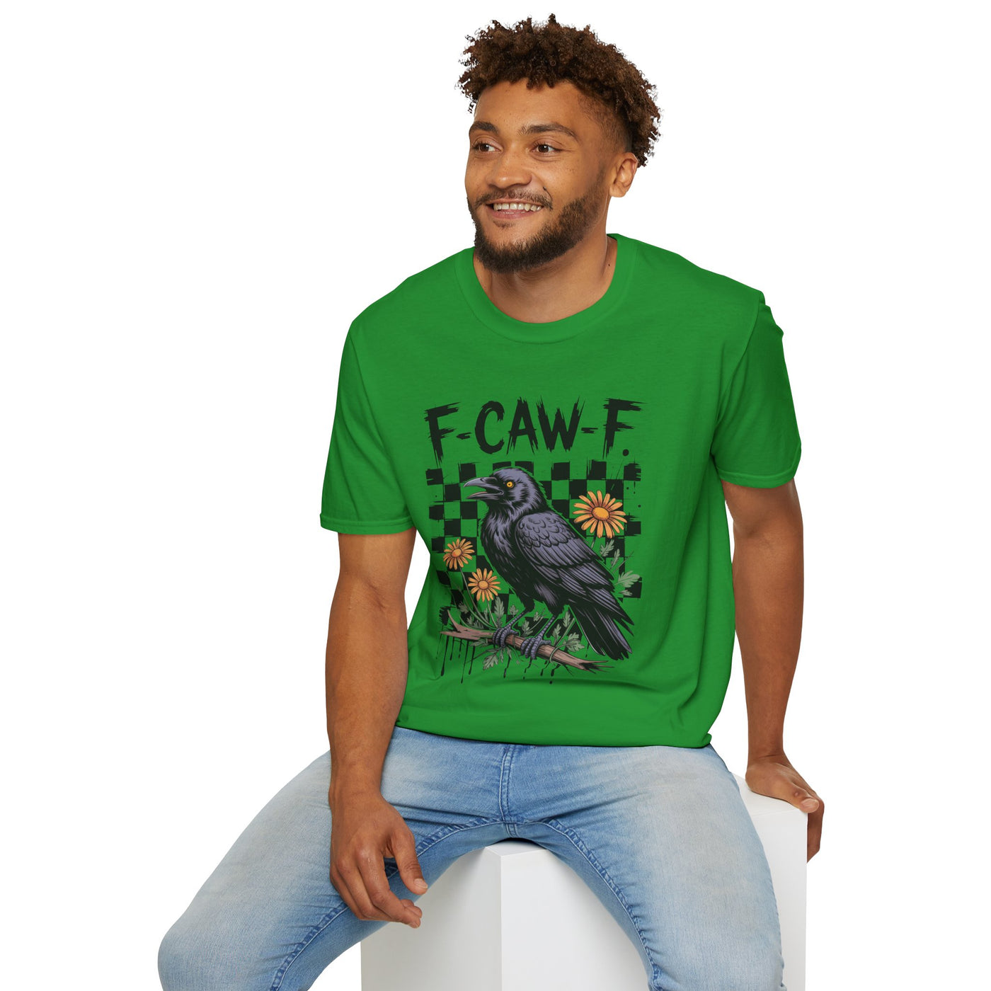 F-CAW-F Halloween Raven Graphic Tee | Spooky Fall Shirt for Halloween Lovers