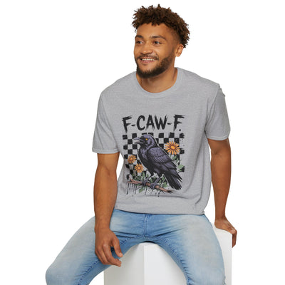 F-CAW-F Halloween Raven Graphic Tee | Spooky Fall Shirt for Halloween Lovers