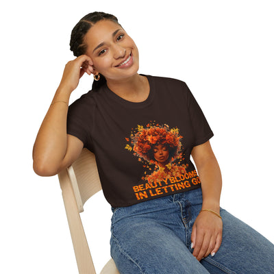 🍂 Beauty Blooms in Letting Go Fall-Inspired T-Shirt – Embrace the Season
