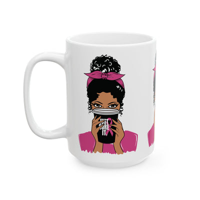 Empowered Sips: Breast Cancer Awareness Coffee Mug – 11oz & 15oz
