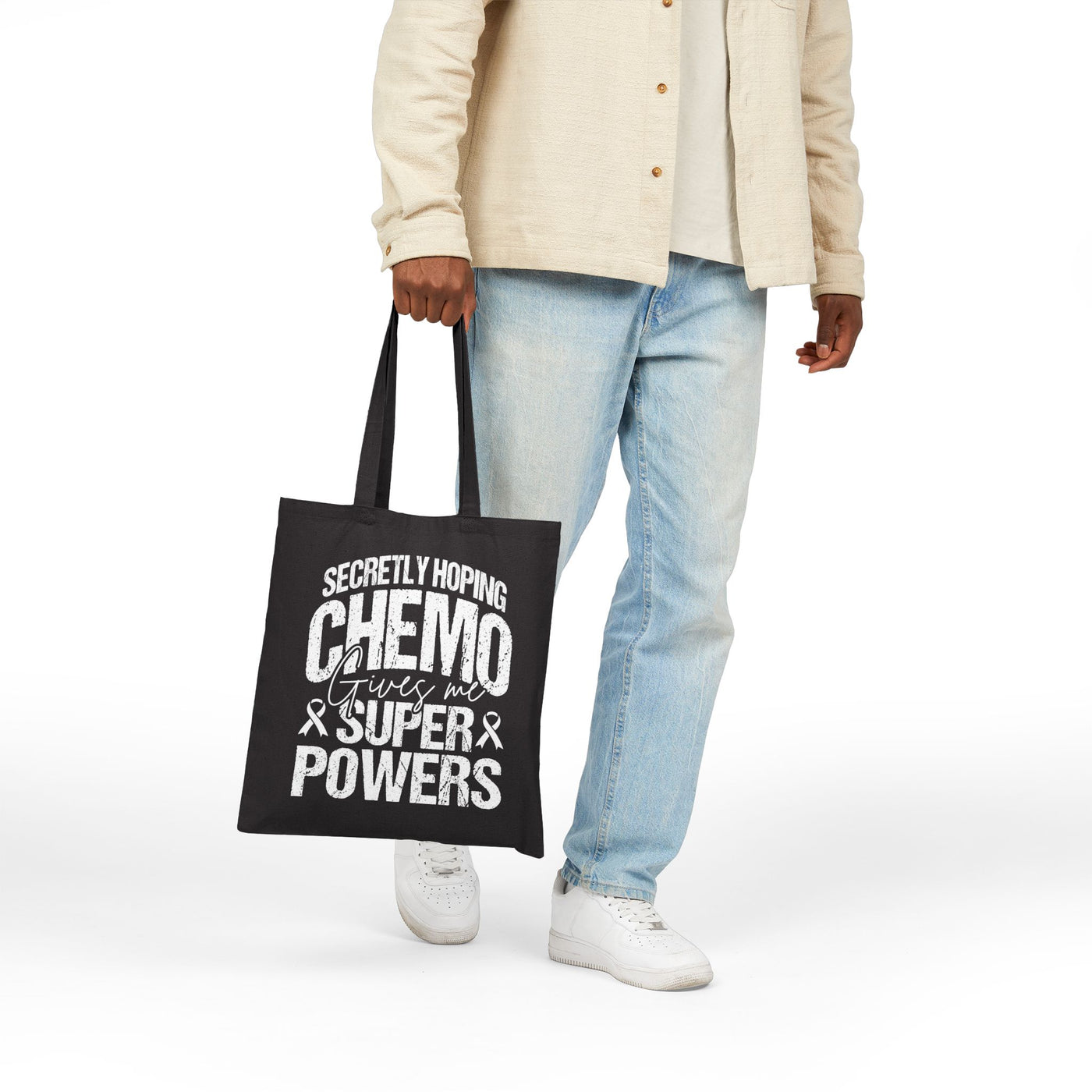 “Secretly Hoping Chemo Gives Me Superpowers” Cancer Support Tote Bag