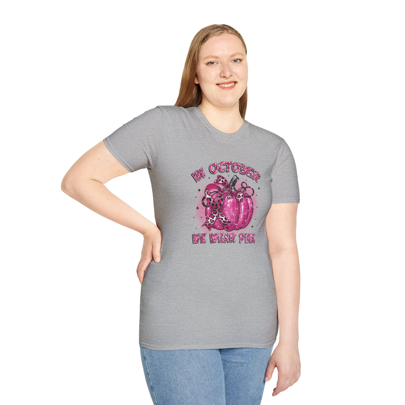 In October We Wear Pink Breast Cancer Awareness T-Shirt