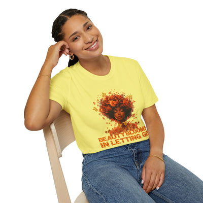 🍂 Beauty Blooms in Letting Go Fall-Inspired T-Shirt – Embrace the Season