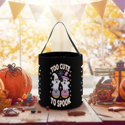 Kids Halloween Candy Bag – “Too Cute to Spook” Trick-or-Treat Tote