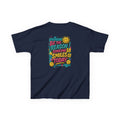 Kids motivational back-to-school tee featuring cheerful sun graphic and colorful text: 'Be The Reason Someone Smiles Today'.