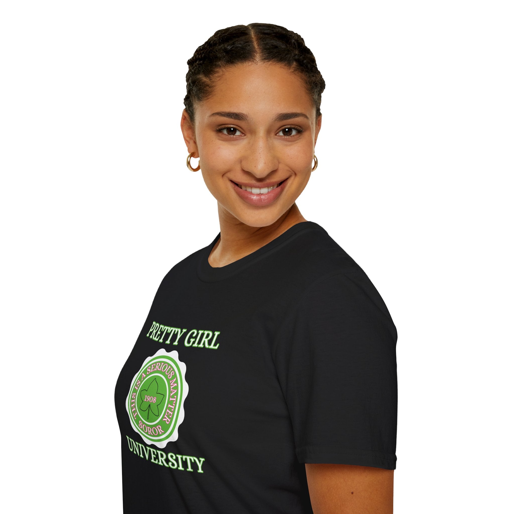 Pretty Girl University T-Shirt | Chic Sorority-Inspired Tee for Confident Women