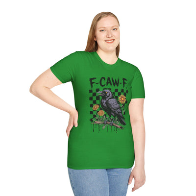 F-CAW-F Halloween Raven Graphic Tee | Spooky Fall Shirt for Halloween Lovers