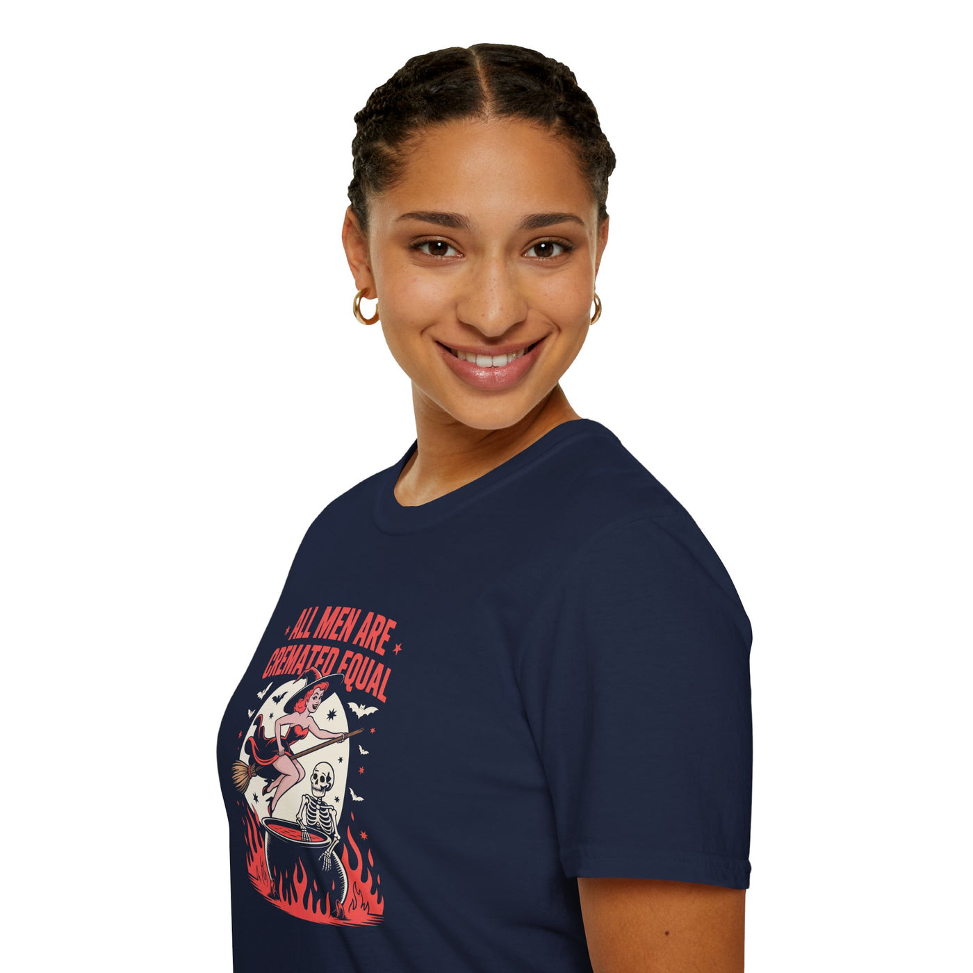 “All Men Are Cremated Equal” Funny Halloween Witch T-Shirt
