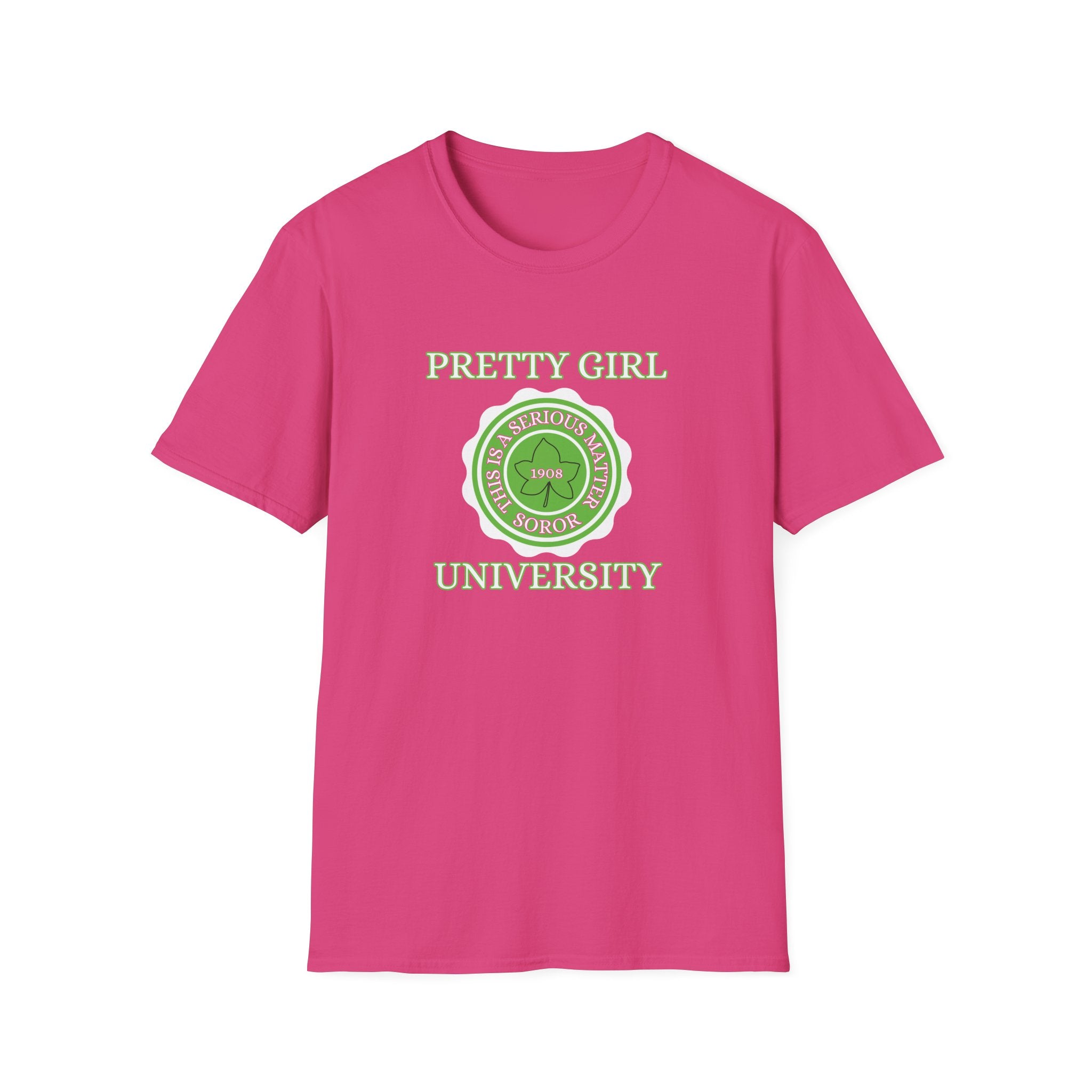 Pretty Girl University T-Shirt | Chic Sorority-Inspired Tee for Confident Women