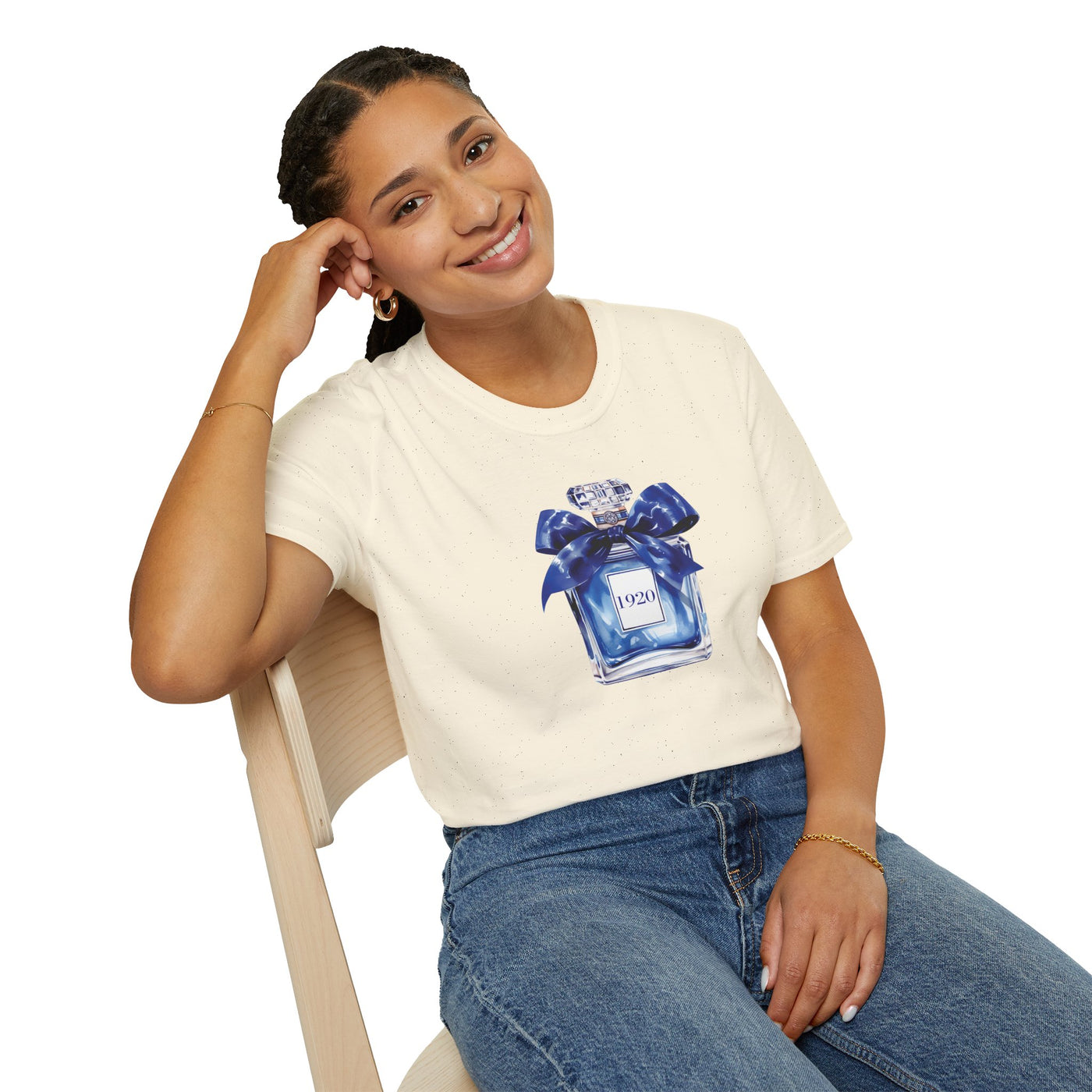 1920 Inspired Perfume Bottle T-Shirt | Chic Sorority-Inspired Tee for Everyday Wear