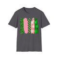 Pink & Green Brushstroke Sorority-Inspired T-Shirt – Glitter, Glam, & Greek Pride