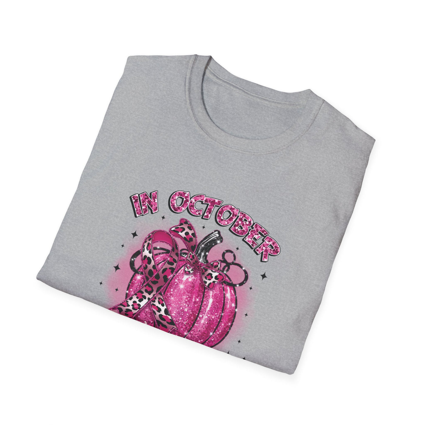 In October We Wear Pink Breast Cancer Awareness T-Shirt
