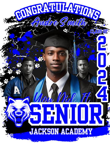 Blue Graduation Editable Design