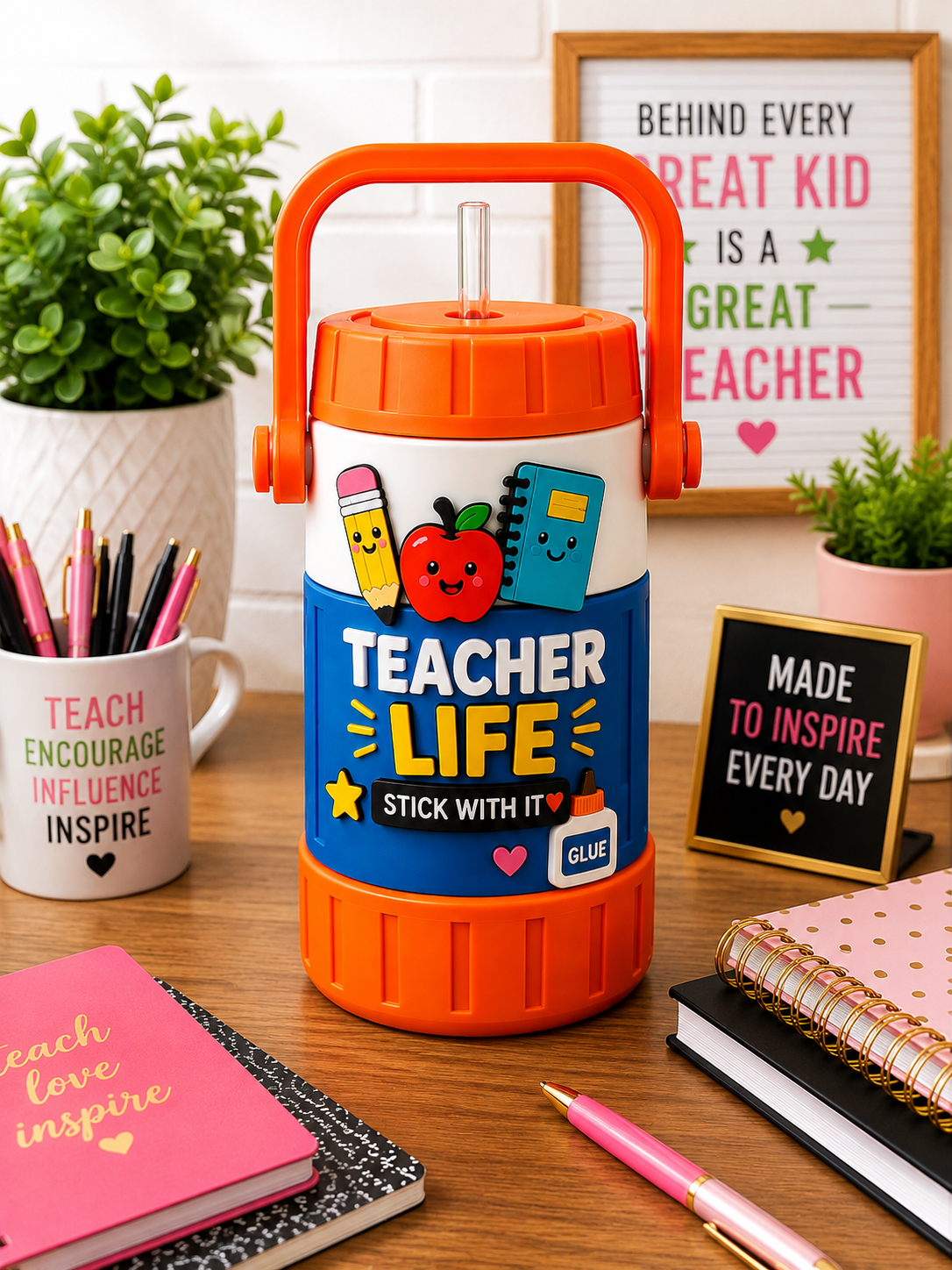 3D Printed “Teacher Life” Glue Stick Can Holder
